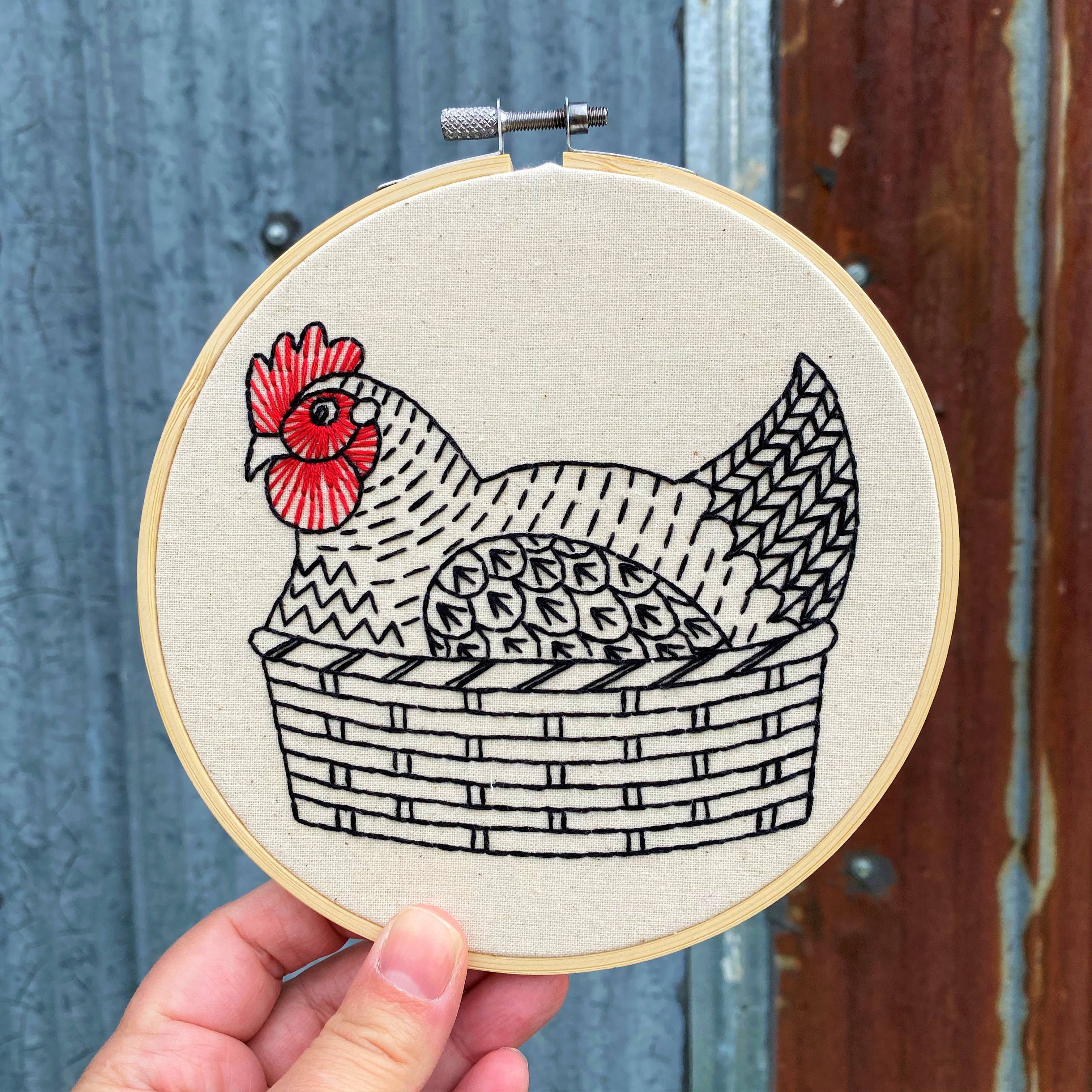 Dolhan FirstTime Beginner Embroidery Kit HennyPenny Chicken Nest